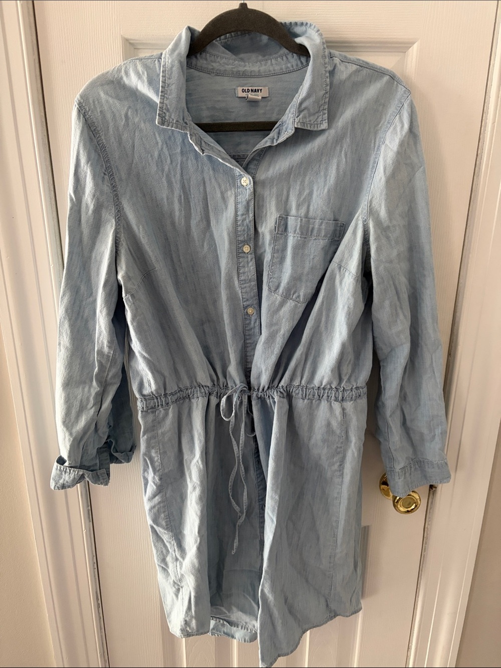 Old Navy Light Blue Shirt with White Label